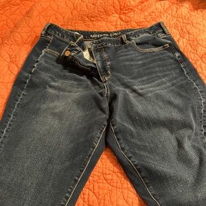 American Eagle dark blue dream stretch jeans